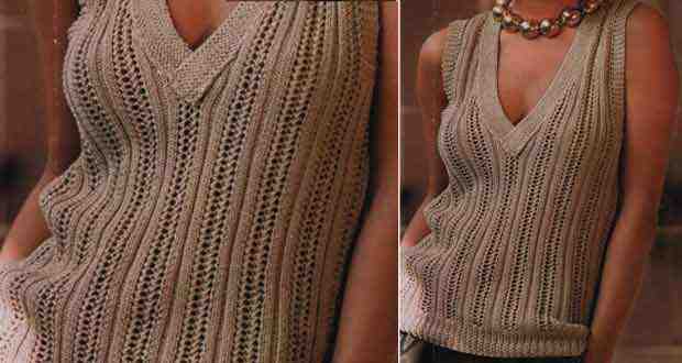 Comment tricoter un gilet sans manches pour femme?